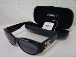 CHANEL プラスチック サングラス ブラック